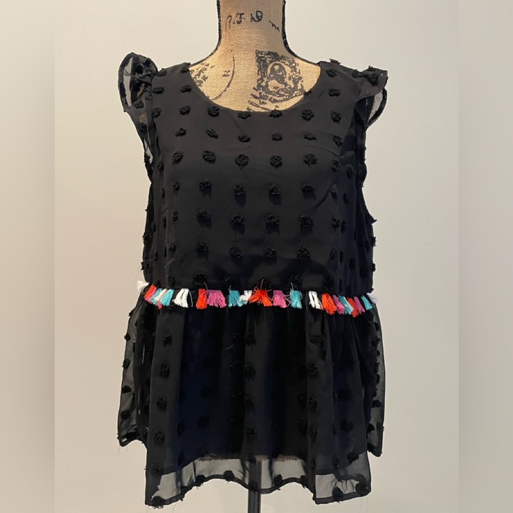 Baby Doll Pom-Pom Peplum style Blouse